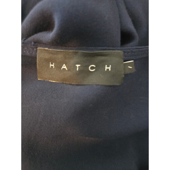 Hatch Navy Blue Faux Wrap Maternity Tunic Mini Dress Lightweight L - Picture 3 of 4